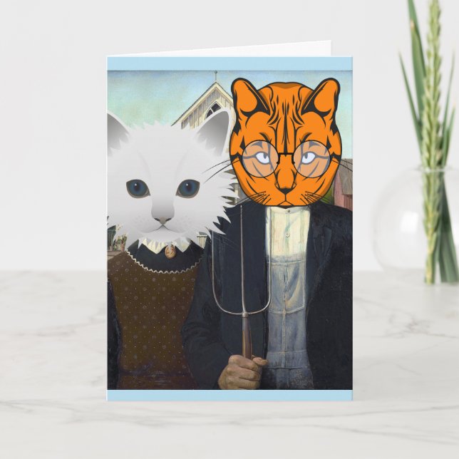KATZENHOCHZEIT-GRÜCKWUNSCHKARTEN KARTE (Vorderseite)