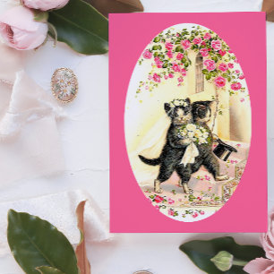 Katzenhochzeit Karte