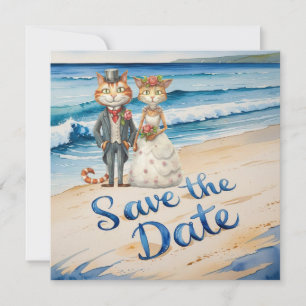 Katzenhochzeit Strandhochzeit Thema Save The Date