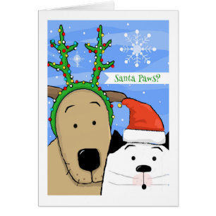 Katzenhunde Rentierfäule und Santa Paws