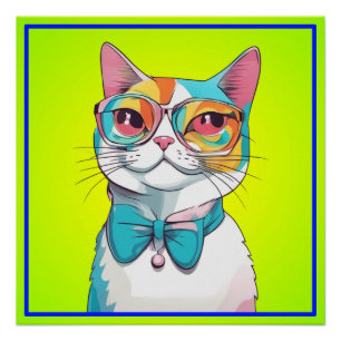Katzenillustration Clipart Poster