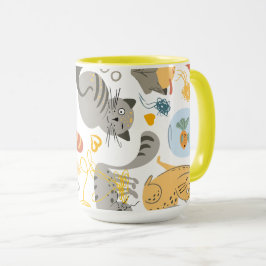 Katzenillustrationskunstwerk Tasse