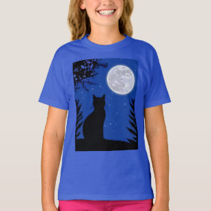 Katzenjacke am Vollmond T-Shirt