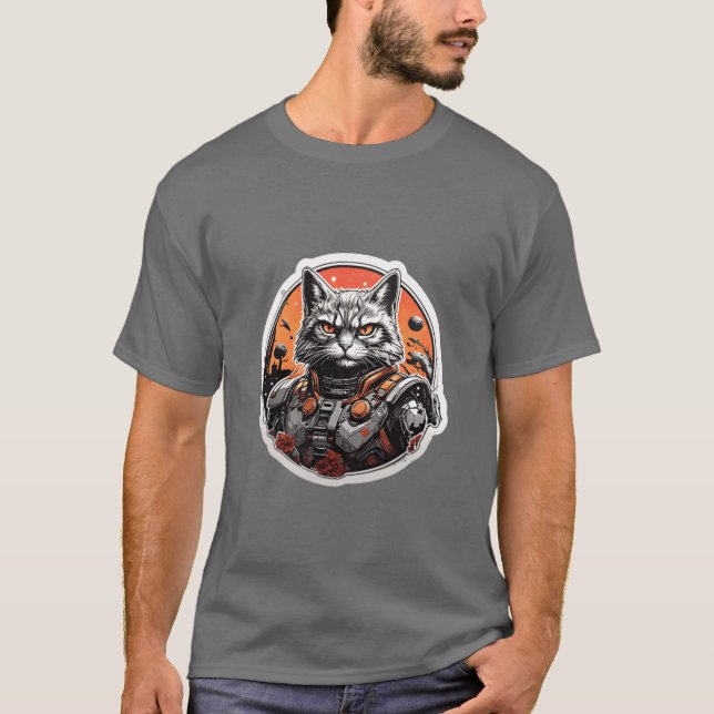 Katzenjacke-Design Kleiderständer T-Shirt (Vorderseite)