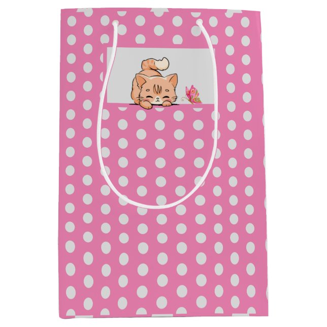 Katzenjacke Mittlere Geschenktüte (Vorderseite)