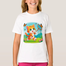 Katzenjagd Schmetterlinge T-Shirt