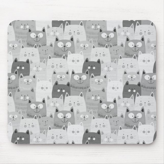Katzenjapanisches Kätzchen je lustige Mem Witz Sch Mousepad (Vorne)