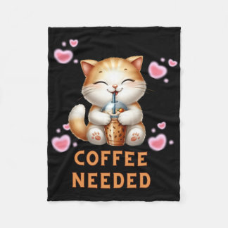 Katzenkaffee benötigt T-Sticker  Fleecedecke