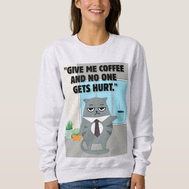 Katzenkaffee Sweatshirt (Vorderseite)