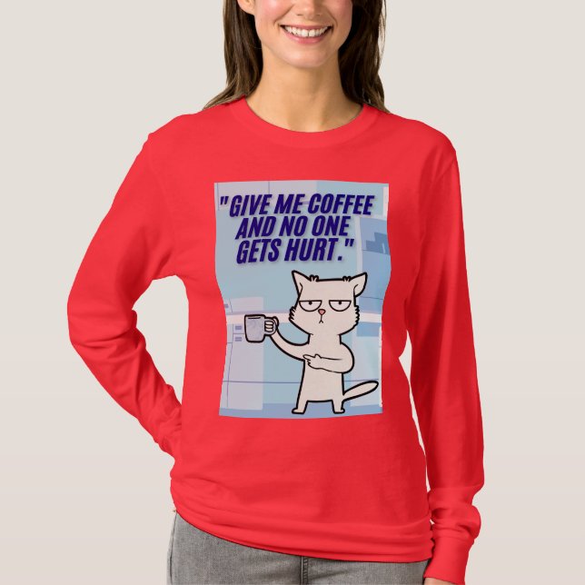 Katzenkaffee T-Shirt (Vorderseite)
