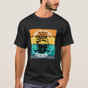 Katzenkaffee Zigarette Morgenroutine Humor Zeitung T-Shirt
