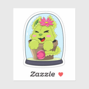 Katzenkaktus Aufkleber