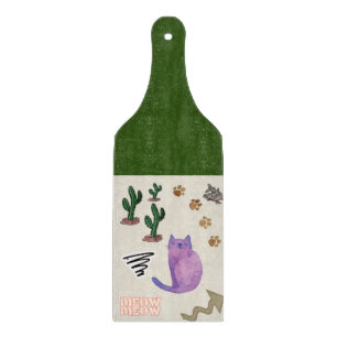 Katzenkaktus aus Glas Schneidebrett
