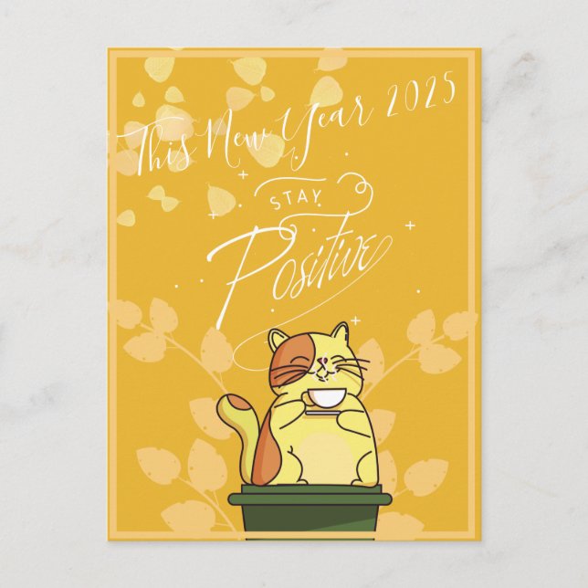 Katzenkalender 2025 Postkarte (Vorderseite)