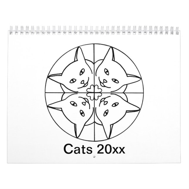 Katzenkalender künstlerischer Katzen Kalender (Titelbild)