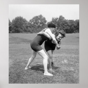 Katzenkampf, Anfang des 19. Jahrhunderts Poster