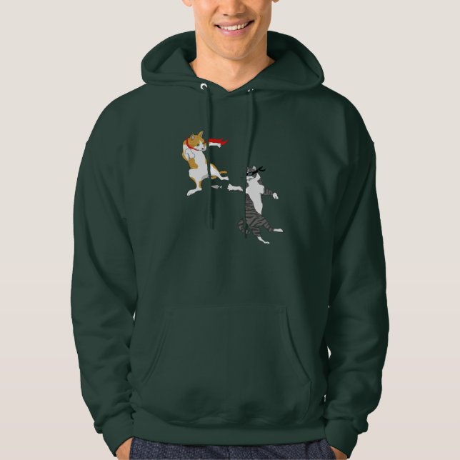 Katzenkampf Hoodie (Vorderseite)
