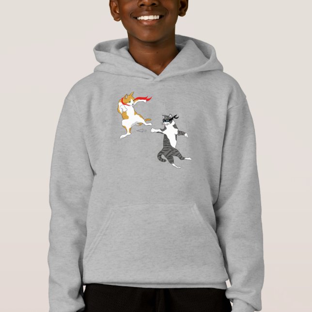 Katzenkampf Hoodie (Vorderseite)