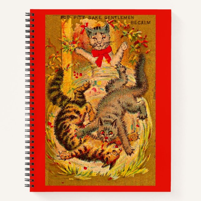 Katzenkampf Notizbuch (Vorderseite)