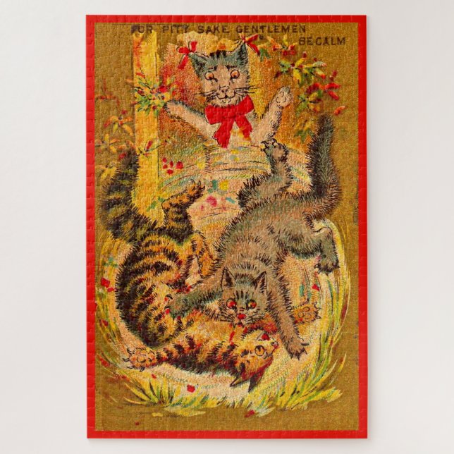 Katzenkampf Puzzle (Vertikal)