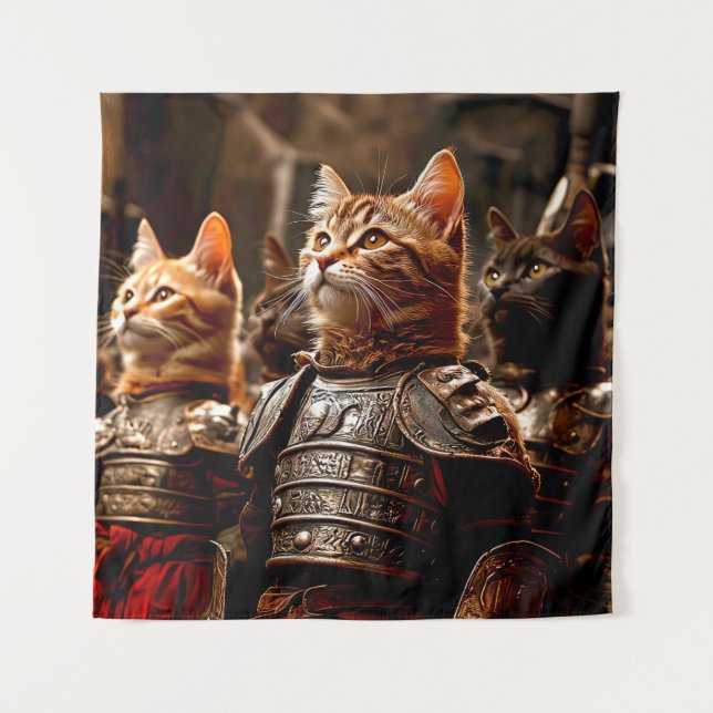 Katzenkampf Wandteppich (Vorderseite)