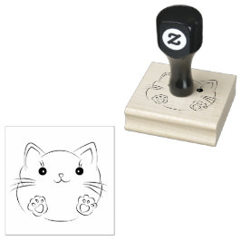 Katzenkarte Gummistempel