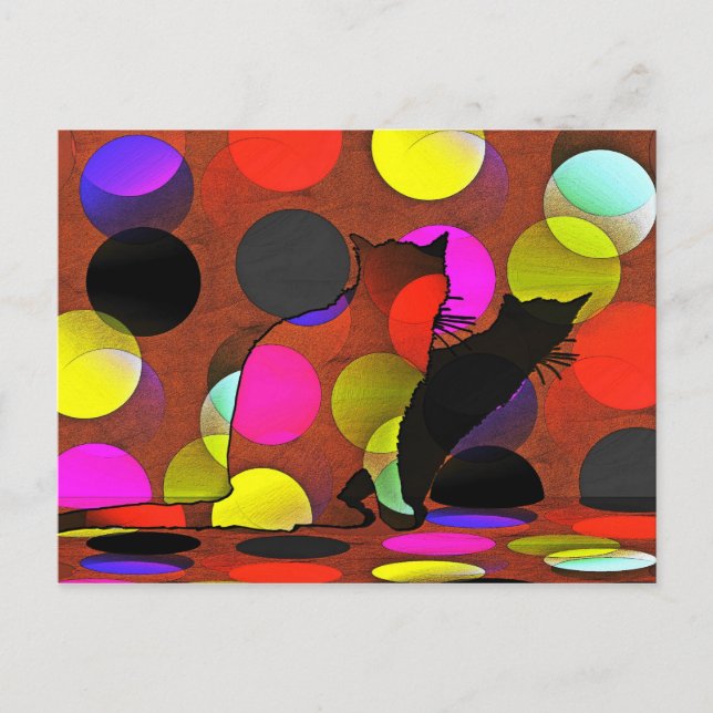 Katzenkarte Postkarte (Vorderseite)