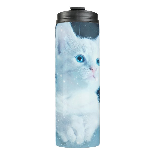 Katzenkätzchen Kunst Tierwelt Thermosbecher (Vorderseite)