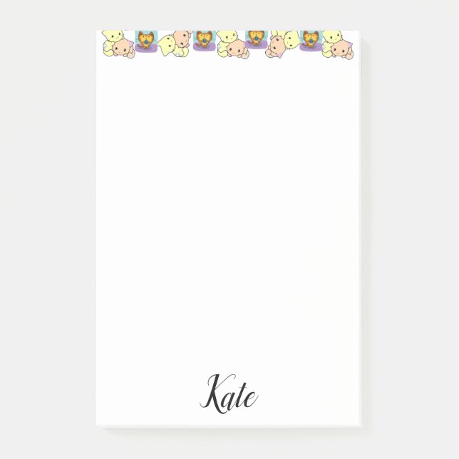 Katzenkätzchen Post-it Klebezettel (Vorderseite)
