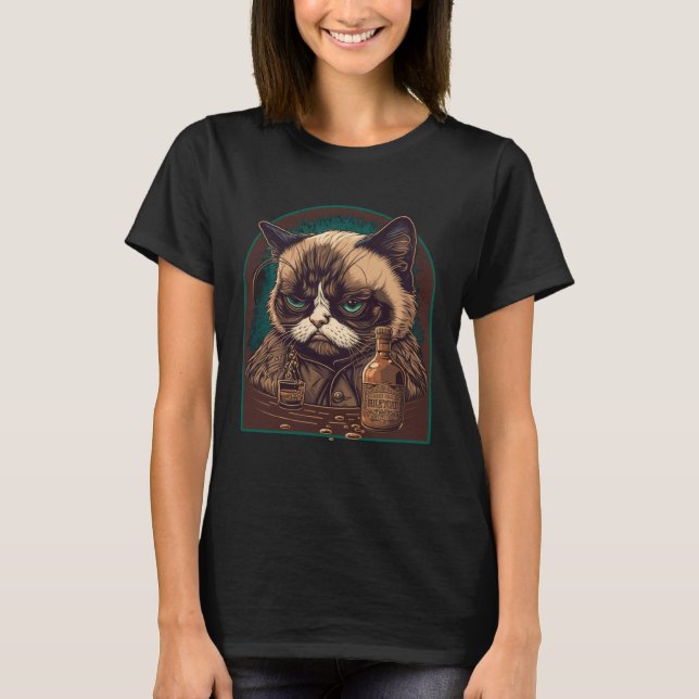Katzenkätzchen wütende Katze T-Shirt (Vorderseite)