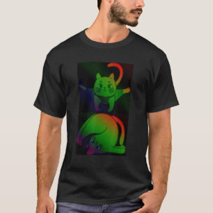 Katzenkatze Akrobatische Bewegungen Coole Katzenka T-Shirt