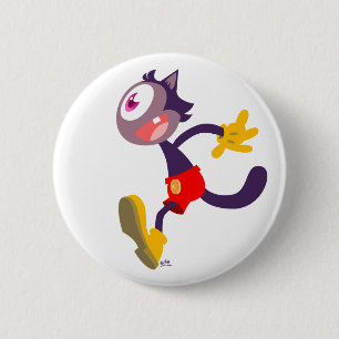 Katzenkatze-Cartoon-Taste Abzeichen Button