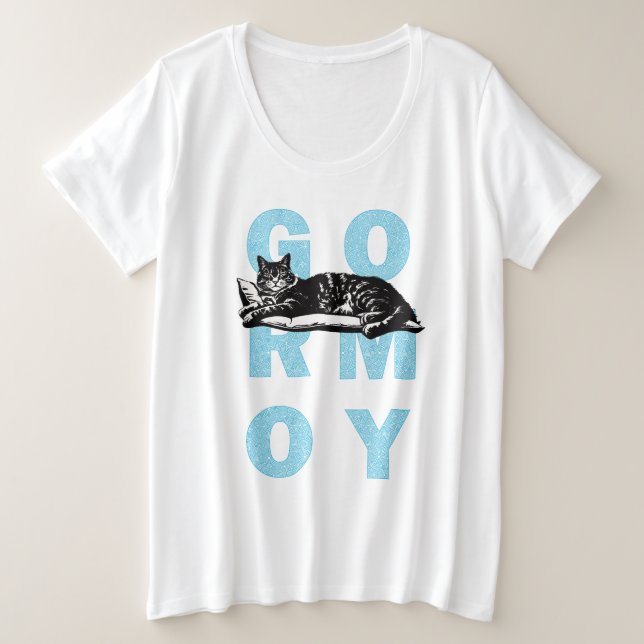 Katzenkatze Große Größe T-Shirt (Design vorne)