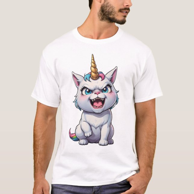 Katzenkatze, niedliche, lustige, wütende Katze T-Shirt (Vorderseite)
