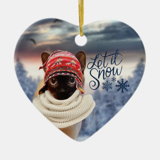 Katzenkatze, zauberhaft, Weihnachtsschmuck (Vorne)