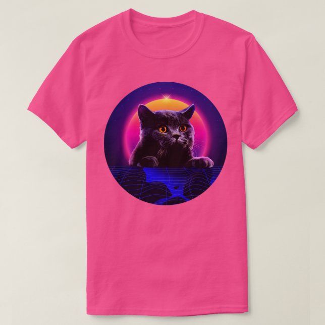 Katzenkatzenkatze Retrowelle niedlich T-Shirt (Design vorne)