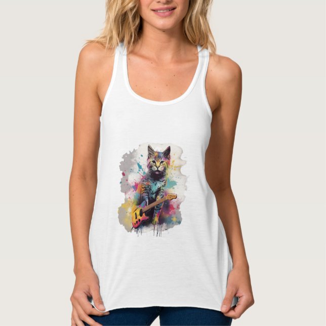 Katzenkatzenliebhaber Tank Top (Vorderseite)