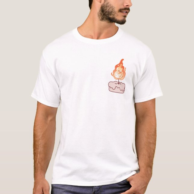Katzenkerze  T-Shirt (Vorderseite)