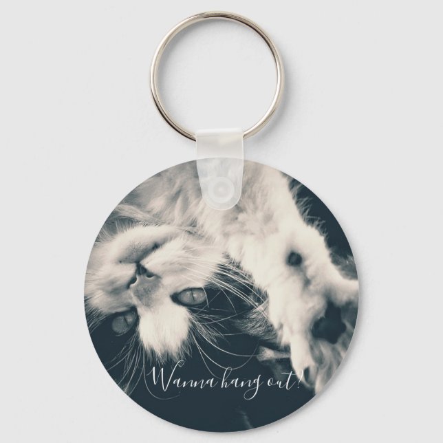 Katzenkeyring - woll, sich auszuhängen? schlüsselanhänger (Vorderseite)