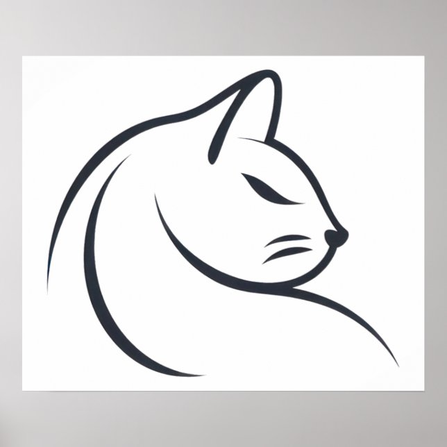 Katzenkizze Poster (Vorne)