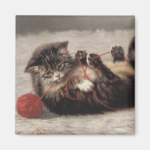 Katzenklatsche, eine Katze, die Galle aus dem Garn Magnet