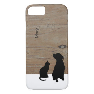 Katzenklatsche und Hunde Silhouette zur Abbildung Case-Mate iPhone Hülle