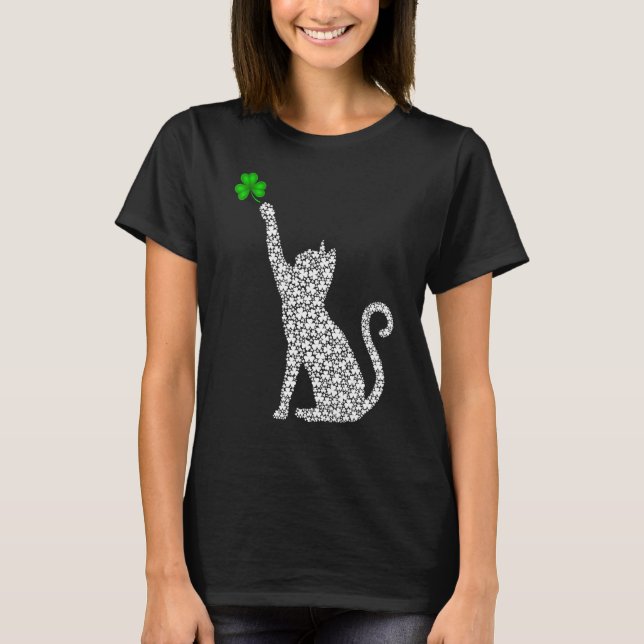 Katzenklee Kleeblatt St. Patrick's Day Irisches Ca T-Shirt (Vorderseite)