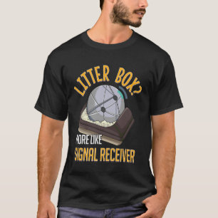 Katzenklo oder Signalempfänger Lustige Katzen-UFO T-Shirt