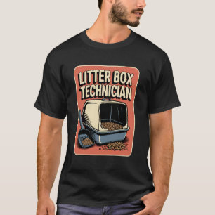 Katzenklo-Techniker Katzenliebhaber Lustige Katze T-Shirt