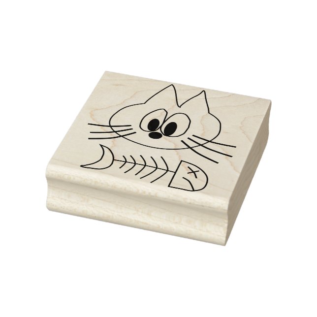 Katzenknochen Gummistempel (Stempel)
