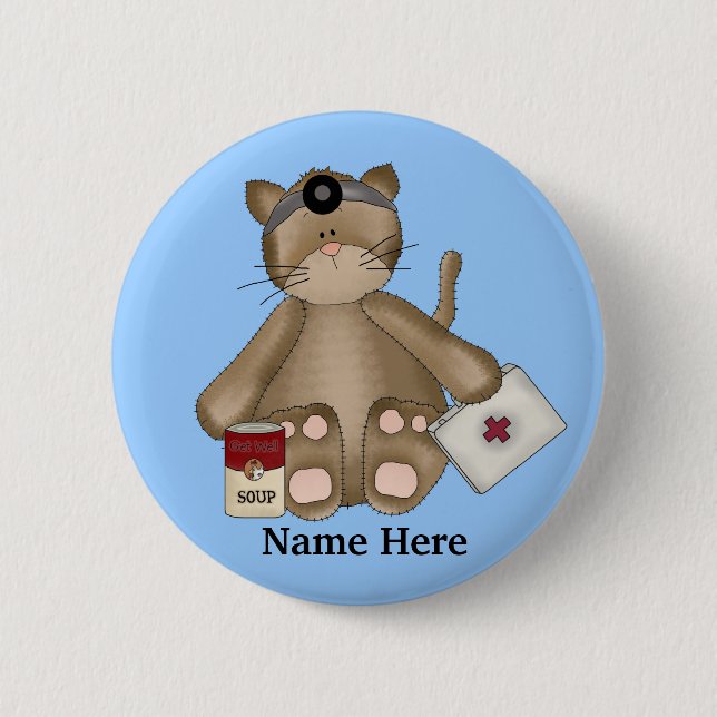 Katzenknopf Button (Vorderseite)