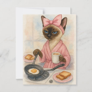 Katzenkochen Frühstück Pawsiful Köstlich! Postkarte