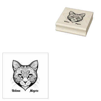 Katzenkopf Gummistempel