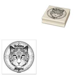 Katzenkopf Gummistempel